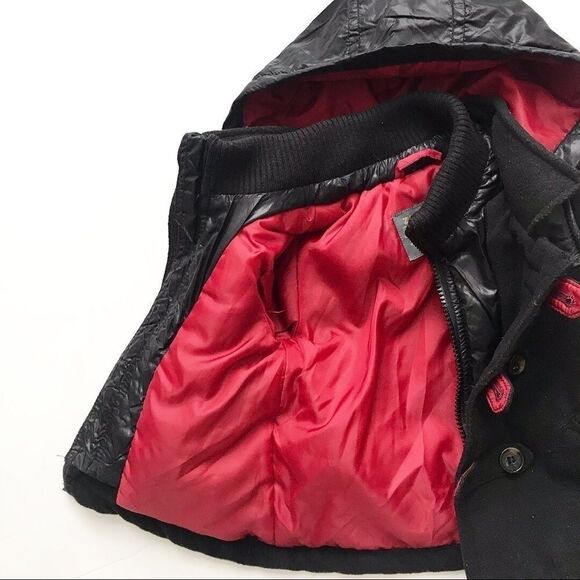 Zara black hooded jacket/light coat VGUC 6-9 month - Picture 4 of 4